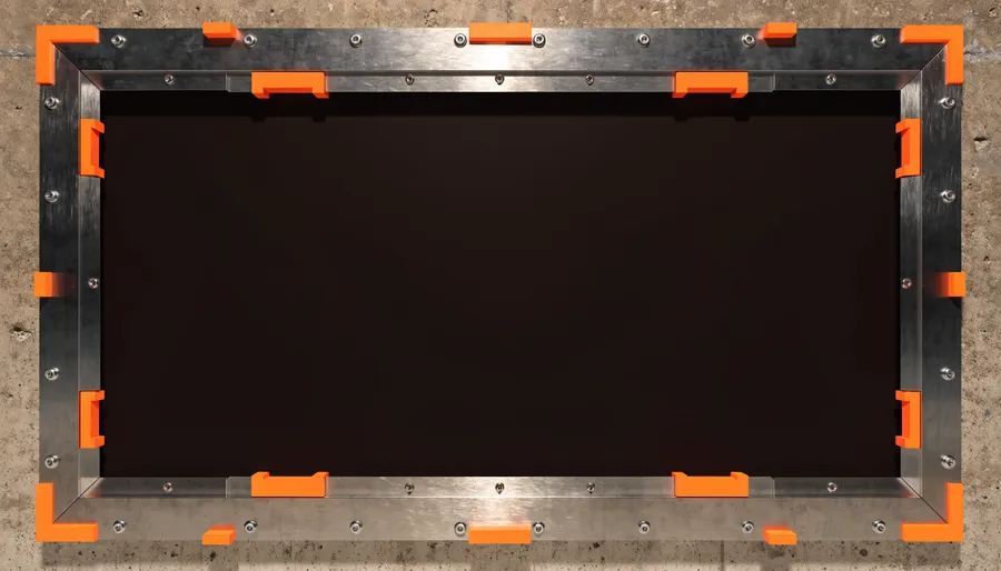 Ironworks board frame, steel and orange